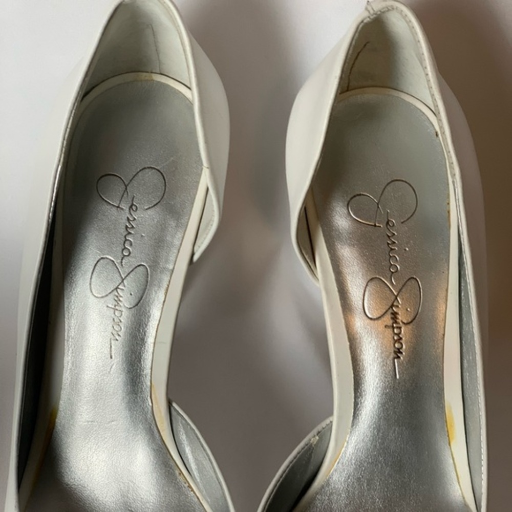 Jessica Simpson White d’Orsay Platform Heels - Picture 4 of 5